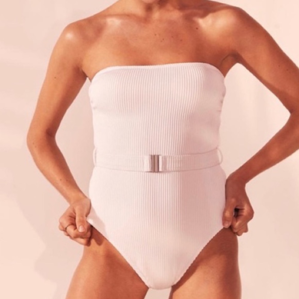Abercrombie & Fitch Ribbed Belted One Piece Swim